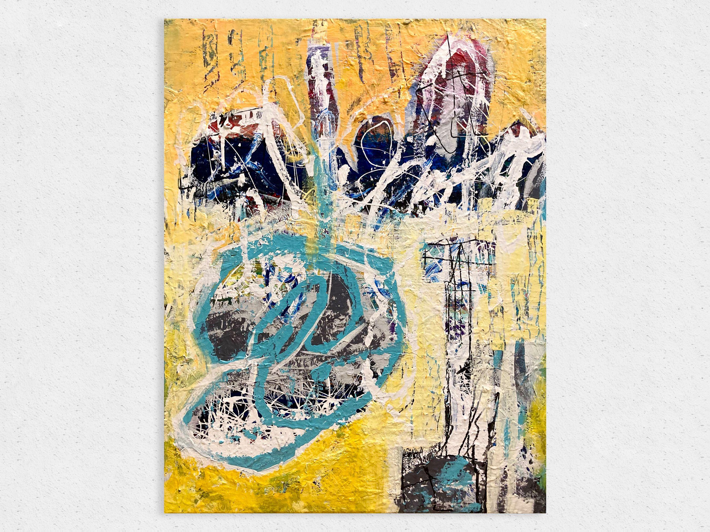 Líneas de mar, Pintura, Acrílico sobre lienzo - Painting de Robert Musser