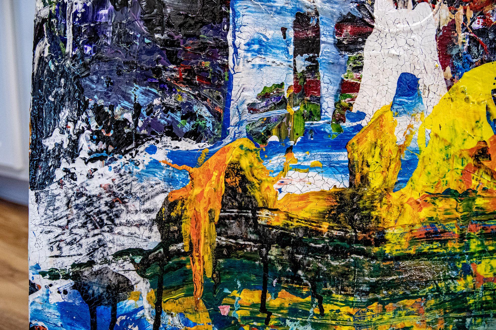 Zone, Pittura, Acrilico su tela - Painting Astratto di Robert Musser