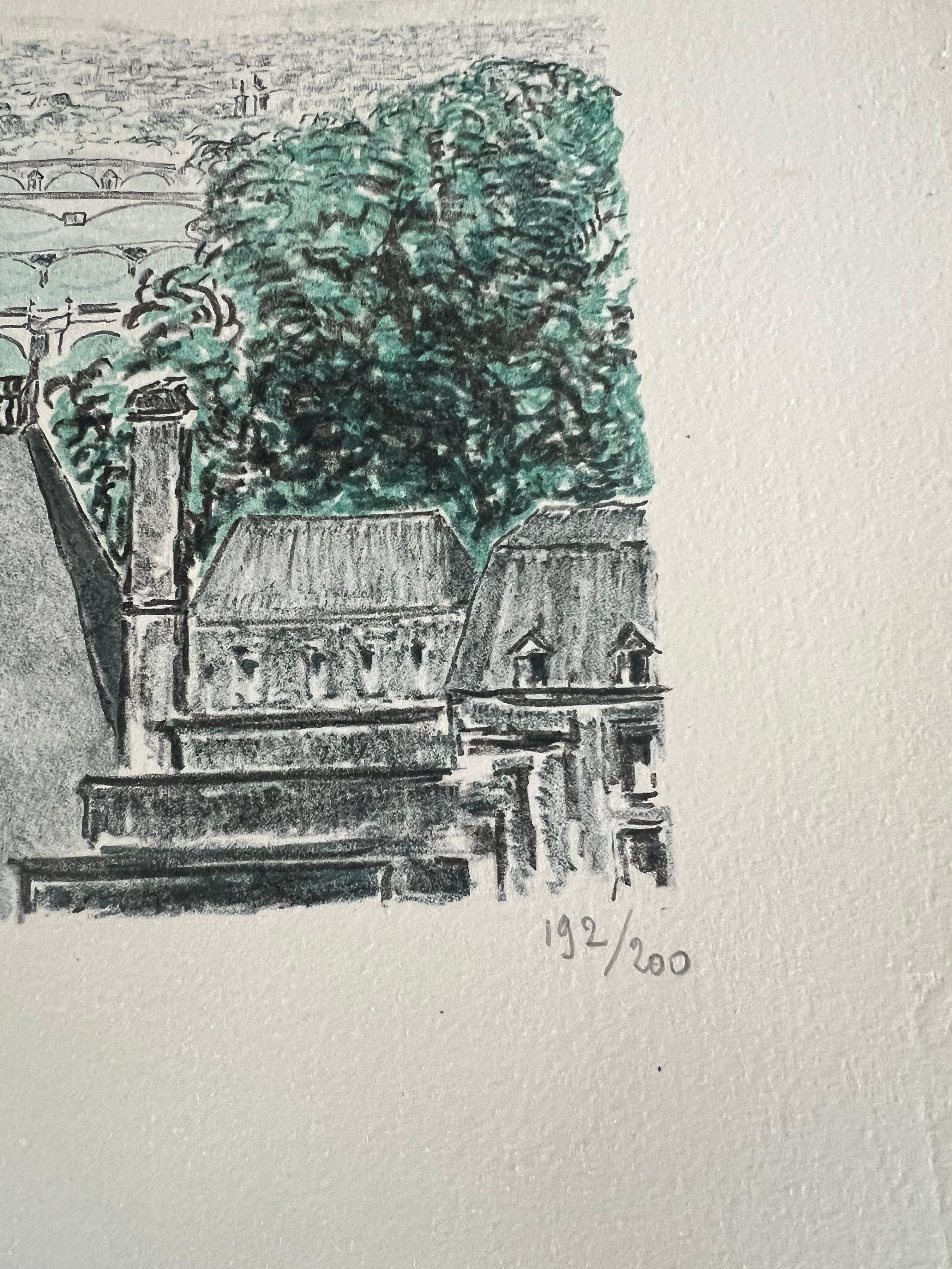 This lithograph by Robert Naly is from my private collection. It is a limited edition 192/200, artist signed in the lower left corner.
 Guilde de la Gravure
Robert Naly was a Swiss artist who worked in France . He lived in Montmarte in Paris, and