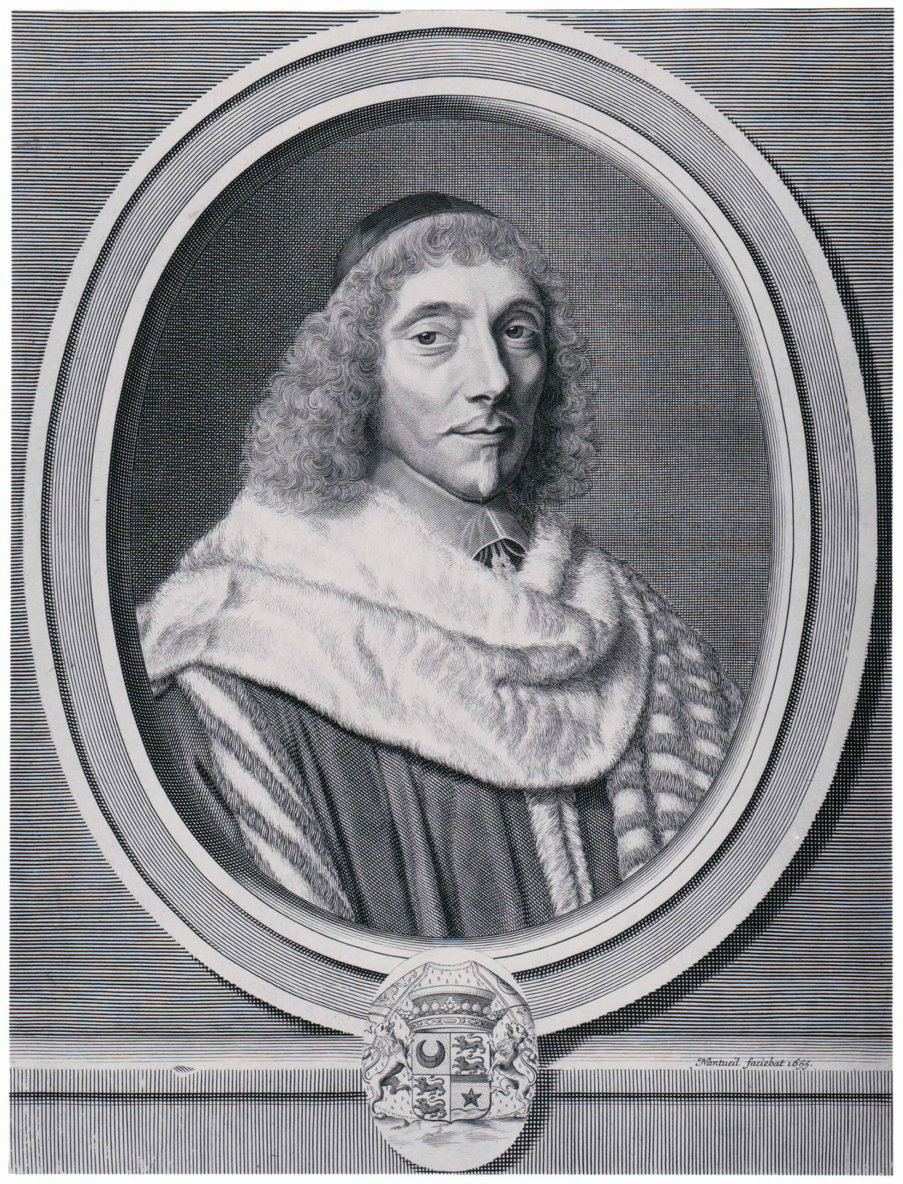 Robert Nanteuil Portrait Print - Portrait of Jean-Antoine de Mesmes