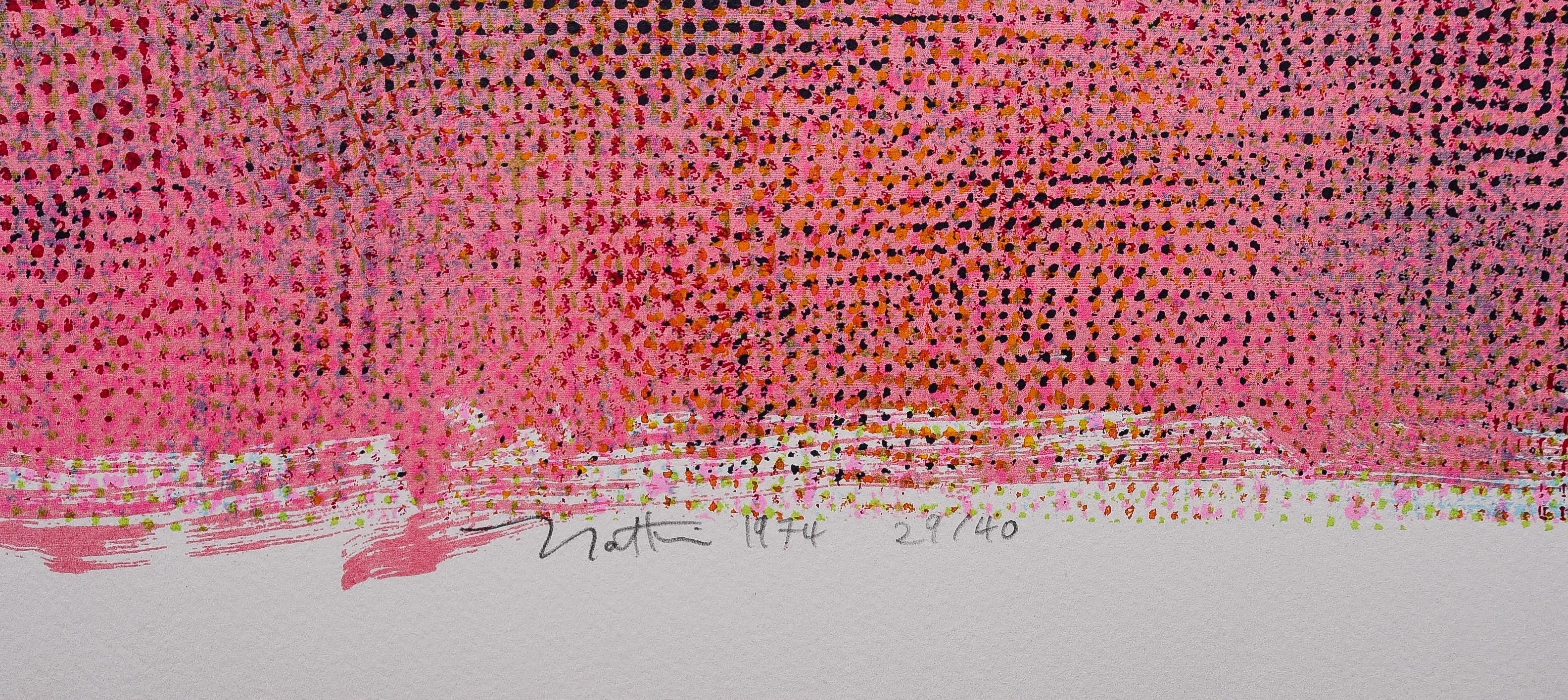 Robert Natkin -27/40 1974 Lithographie. Nie gerahmt - leuchtende Farben - fein - 9400 (Handbemalt) im Angebot