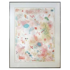 Robert Natkin Litografia astratta firmata con cornice