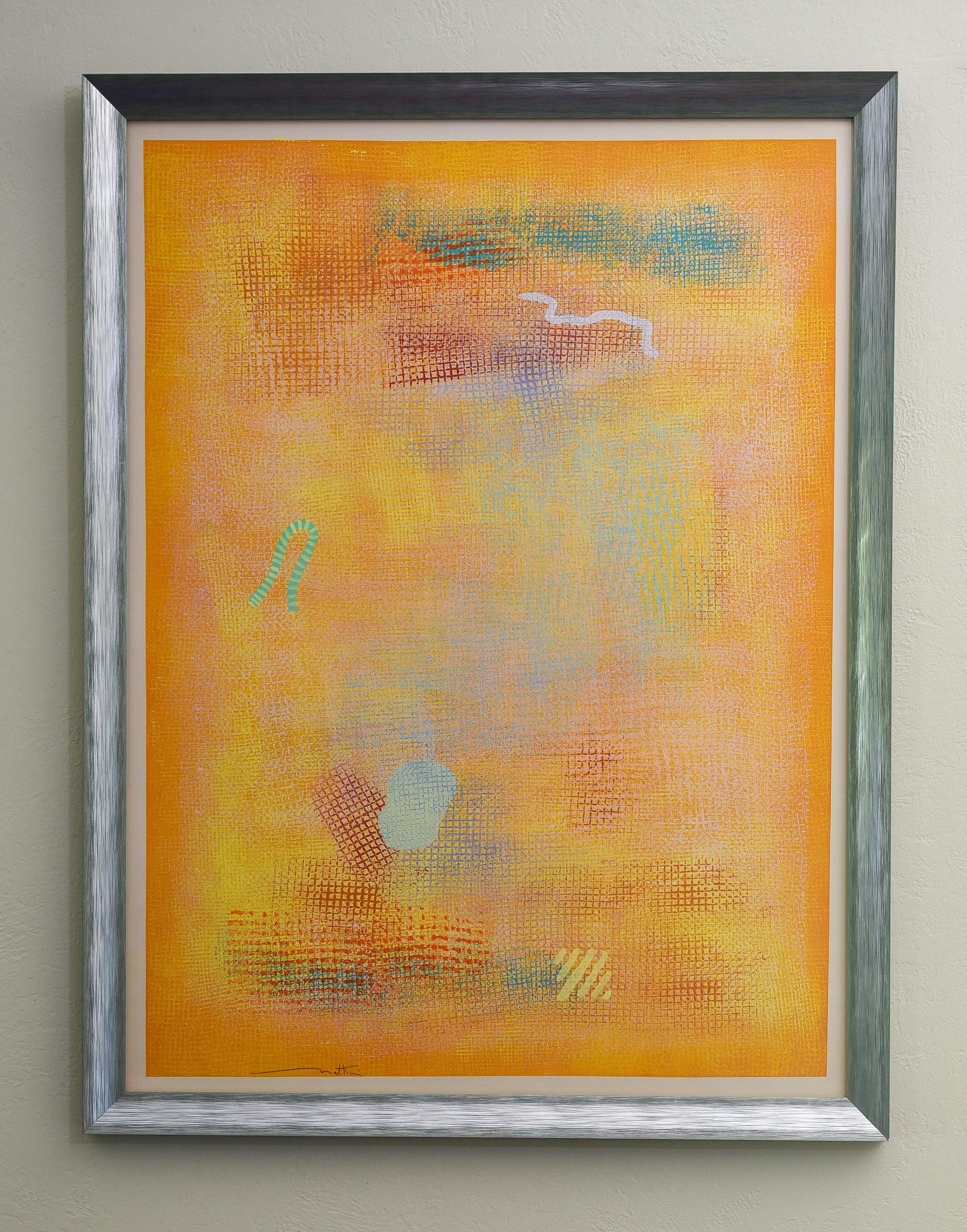 
Robert Natkin Original Painting 1970's-Superb Example of its type.  There were a number of works done in this style in the 1970s (this one is signed but not dated). The color palette, with its vivid yellow ground combined with A host of other