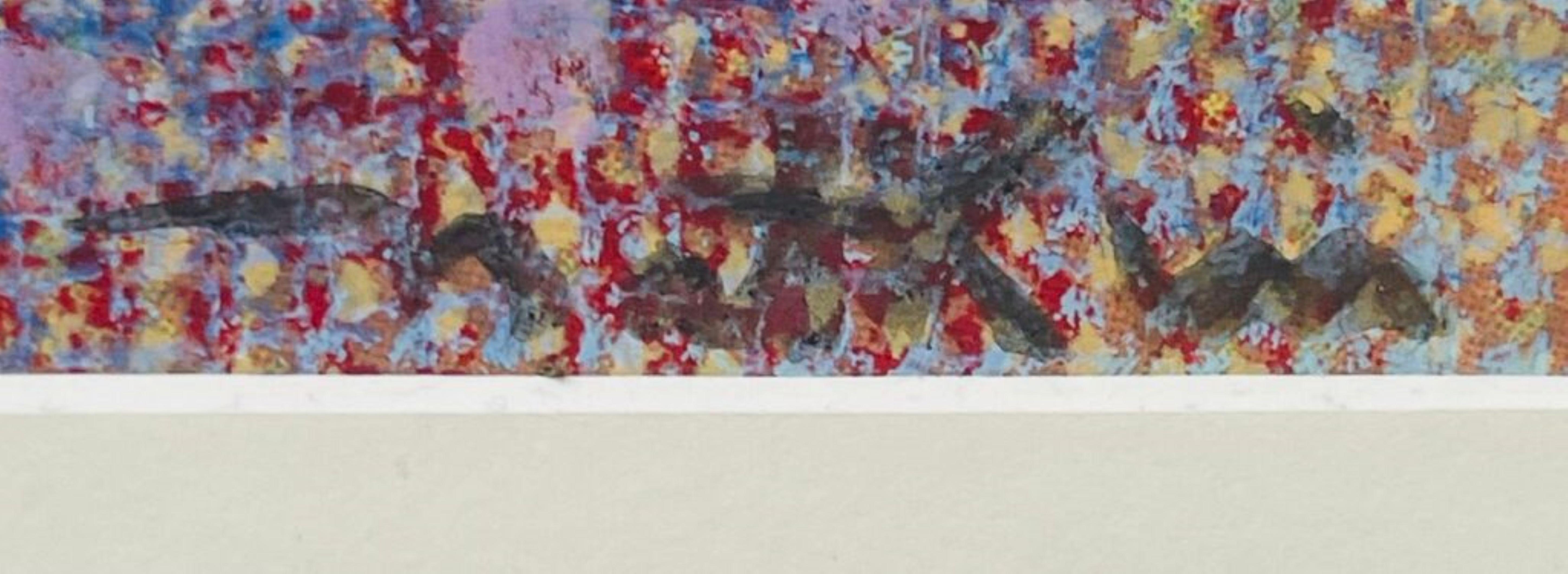 Robert Natkin
שְׁמַע (Shema), 1990 ca.
Pittura acrilica su carta per belle arti
Firmato in pittura acrilica sul fronte (vedi immagine ravvicinata)
Unico
Telaio incluso

Questo splendido dipinto a tecnica mista su carta, firmato da Robert Natkin,