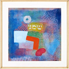 שְׁמַע (Shema), pittura acrilica espressionista astratta firmata Arte Ebraica Unica