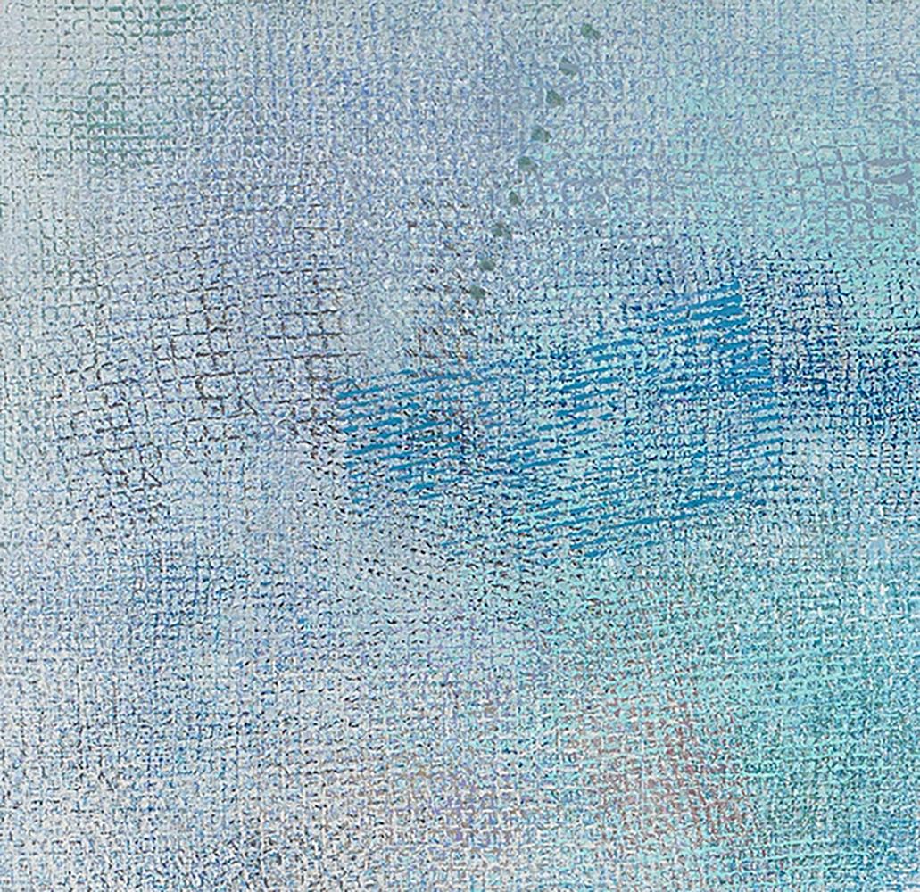 Remembrance is the Secret of Redemption, Forgetfulness Leads to Exile, abstract - Blue Abstract Painting by Robert Natkin