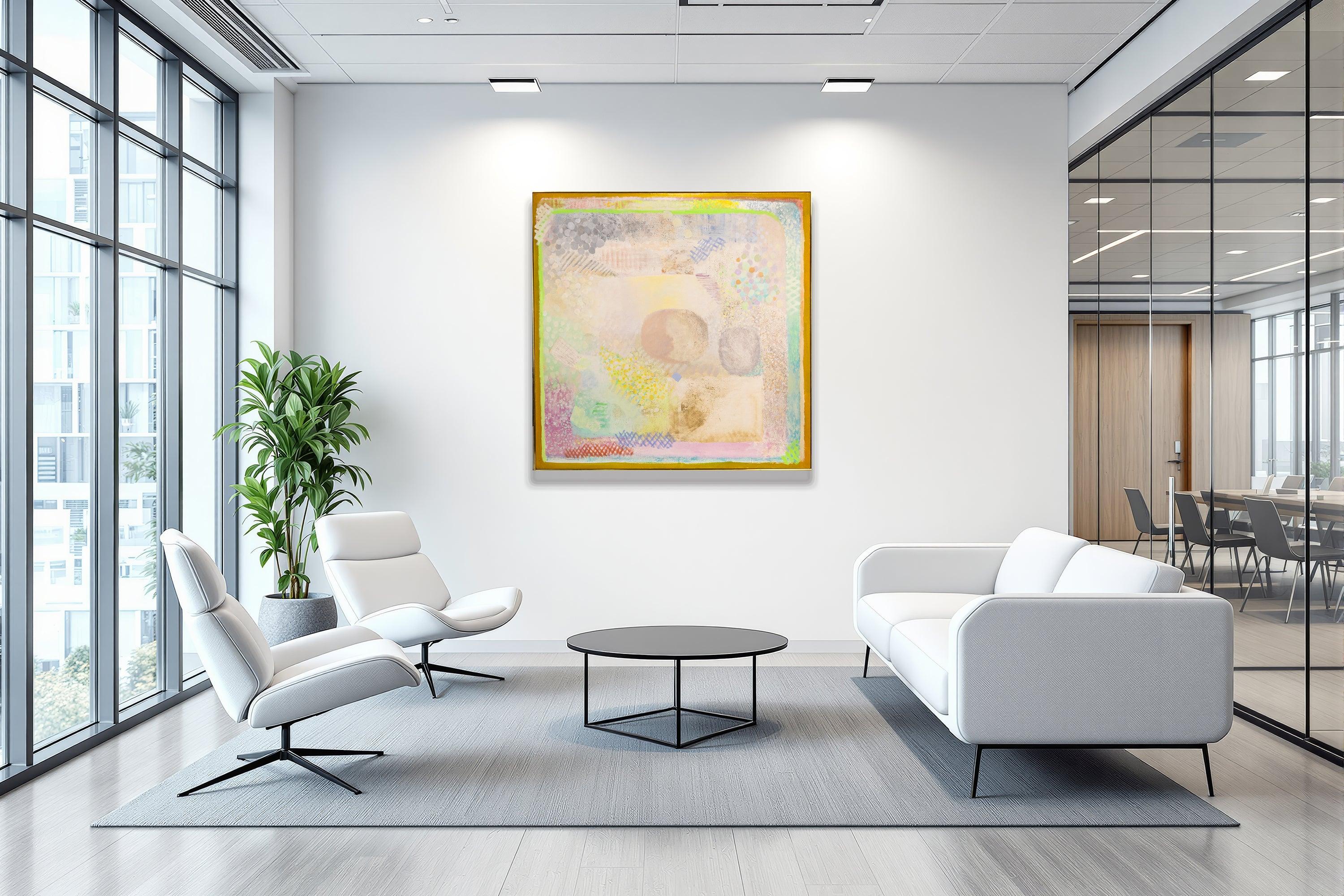 Artist: Robert Natkin (American, 1930–2010)
Title: Archaic Smile
Medium: Acrylic on Canvas
Size: 48.25" × 48.125"
Year: 1968
Signature: Signed, titled, and dated on canvas overlap, verso

"Archaic Smile" (1968) by Robert Natkin is a compelling