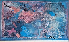 Abstract Expressionist monotype (unique), signed and inscribed with heart Framed