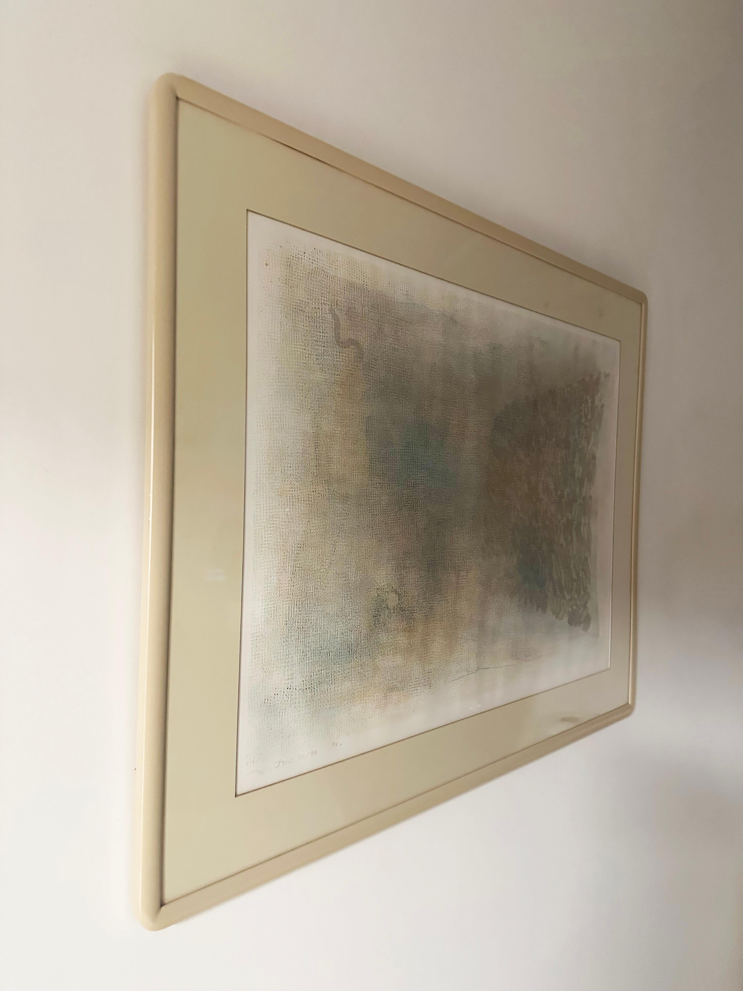 Contemporary Lithograph 'Intimate Lightning' - Gray Abstract Print by Robert Natkin