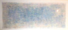 Huge 6ft Natkin Abstract Expressionist, Blue Silkscreen Screenprint Lithograph