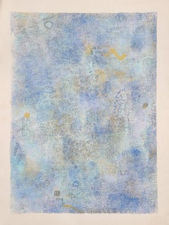 Intimate Lighting: Blue, Abstract Expressionist Screenprint by Robert Natkin