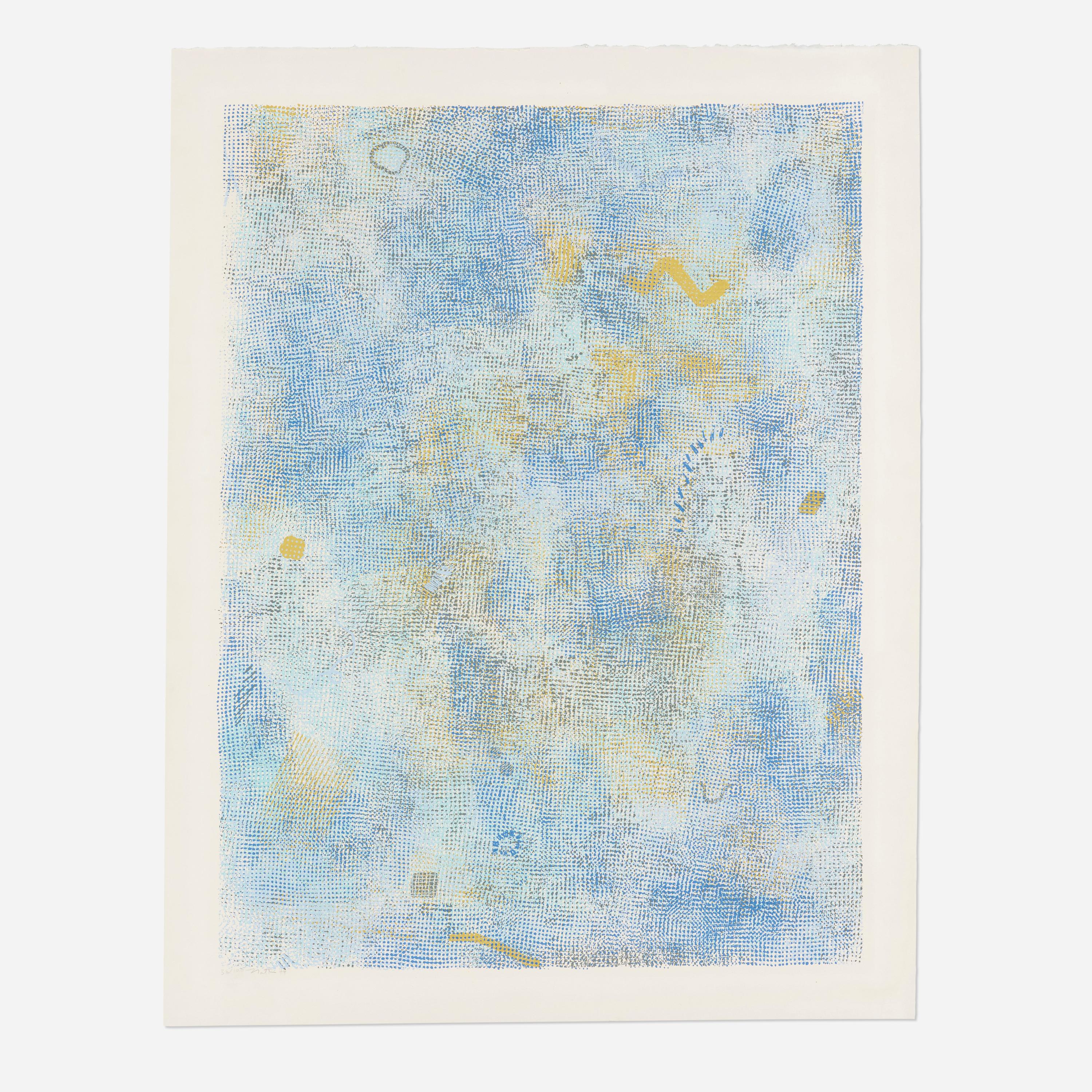 Robert Natkin Abstract Print - Intimate Lighting: Blue