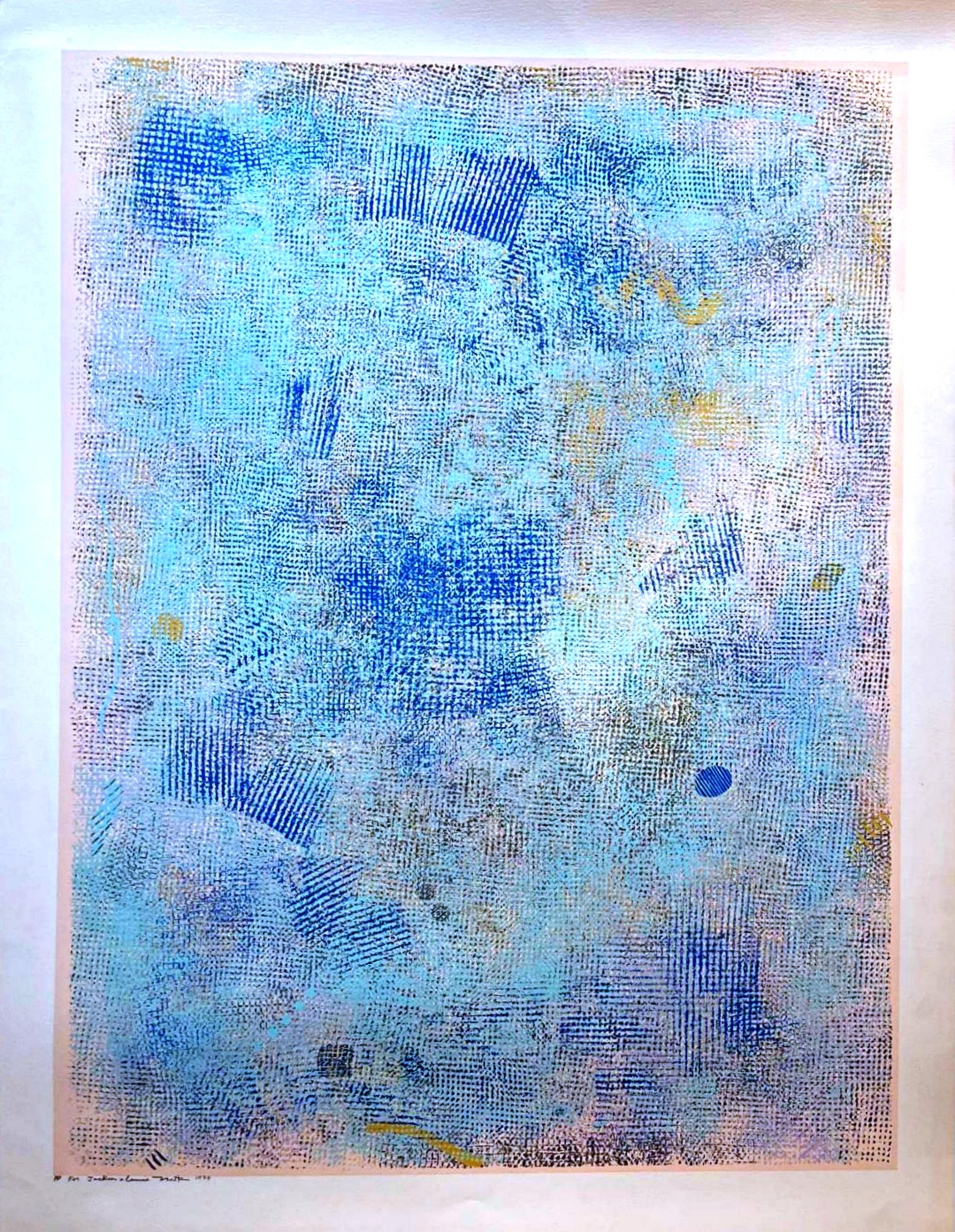 Robert Natkin Abstract Print - Intimate Lighting (Blue)