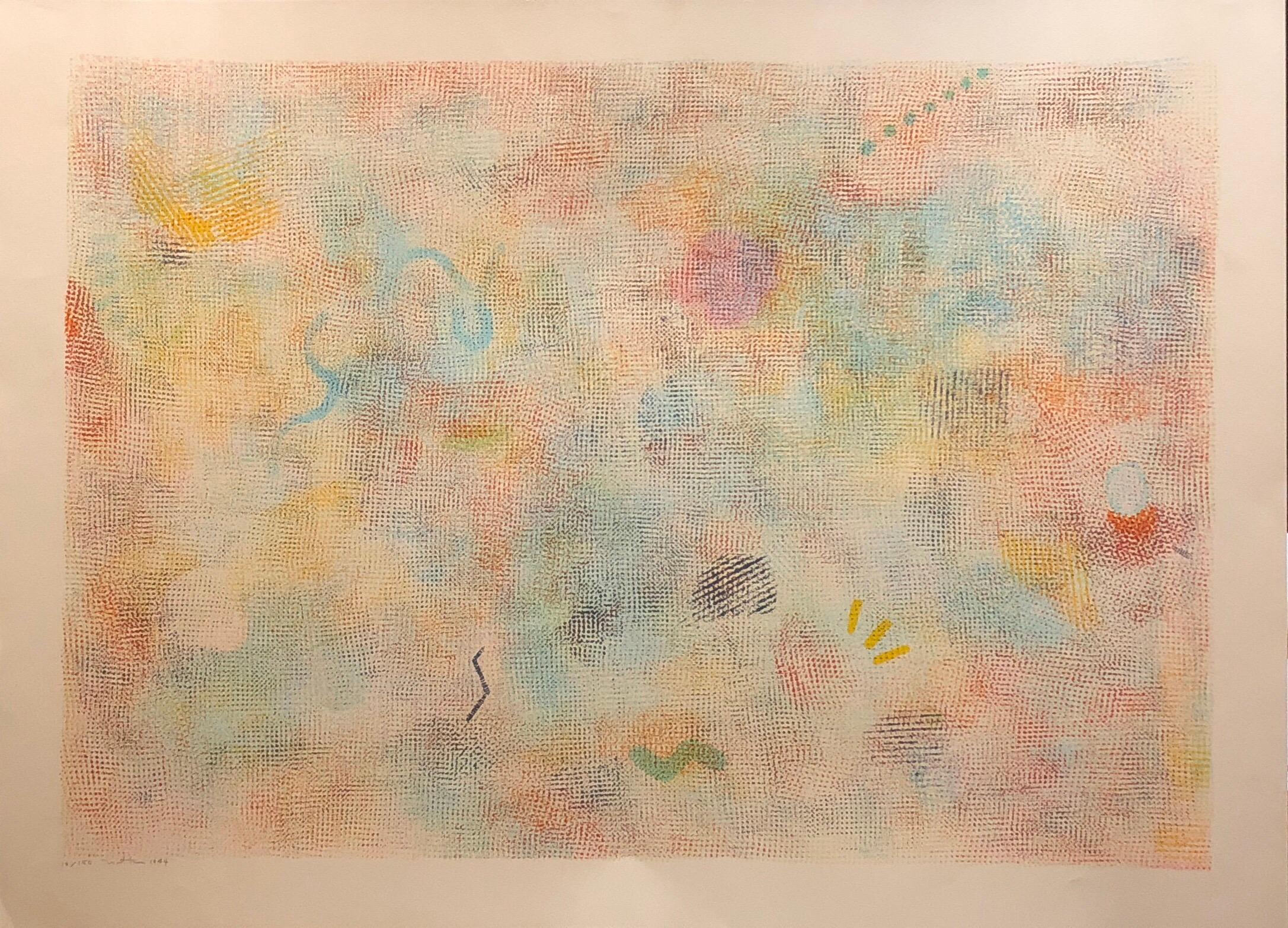 Robert Natkin Abstract Print - Large Natkin Abstract Expressionist Colorful Silkscreen Screenprint Lithograph