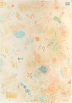 Pastellfarbener abstrakter Siebdruck von Robert Natkin