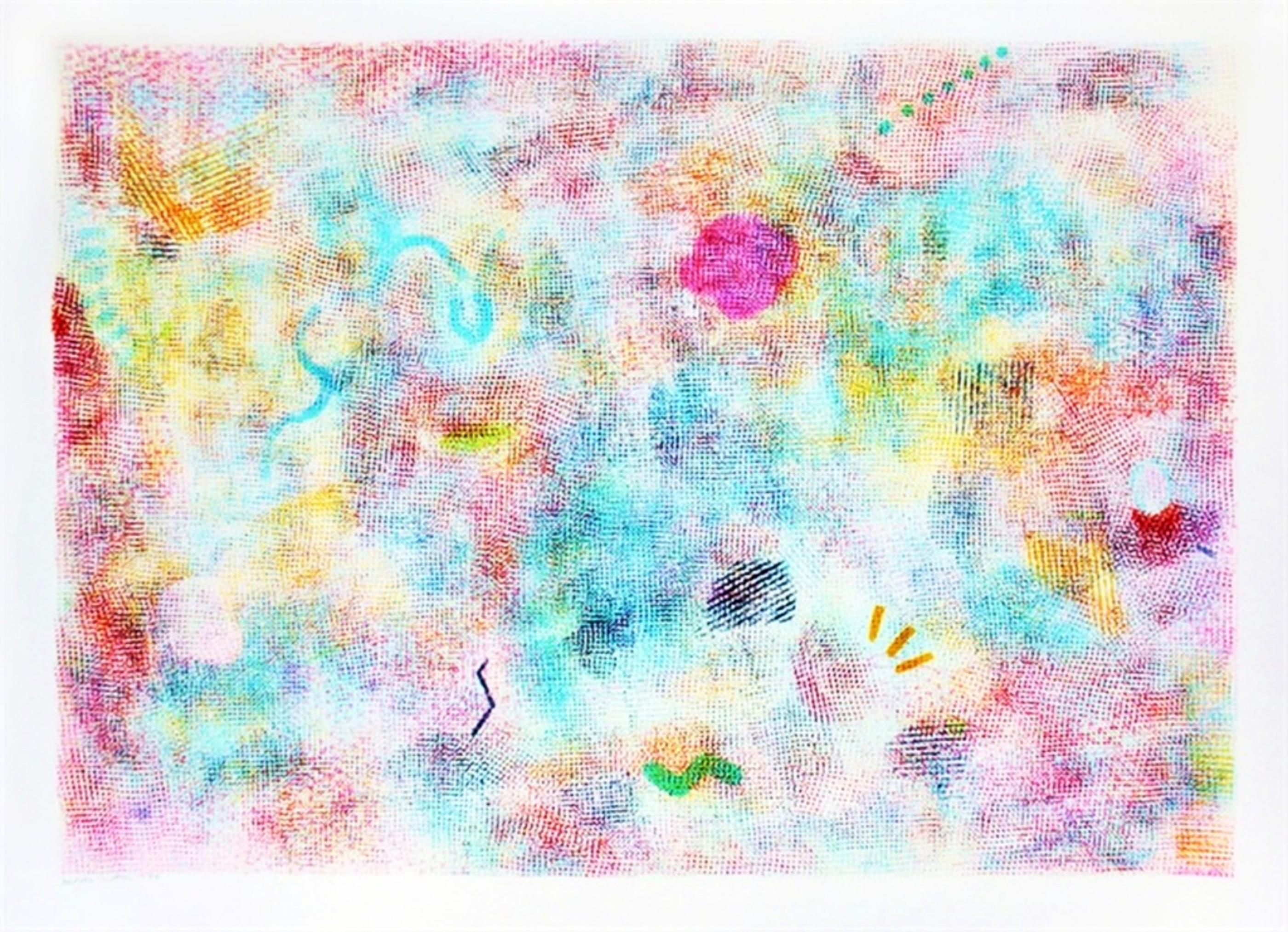 Robert Natkin, Intimate Lighting (Pink) Signed Abstract Expressionist silkscreen For Sale 1