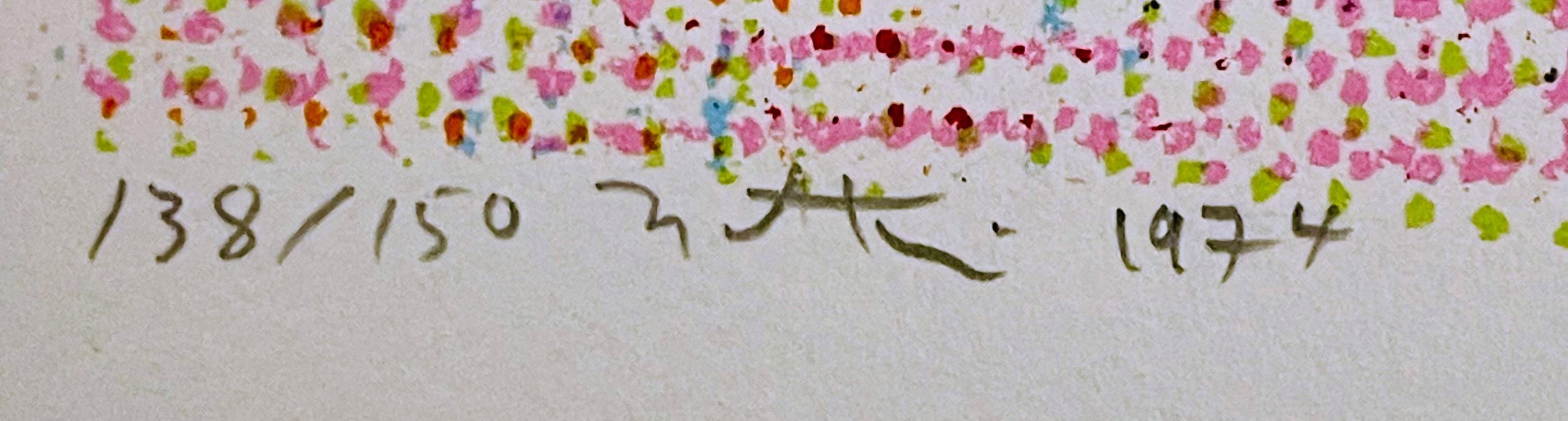 Robert Natkin, Intimate Lighting (Pink) Signed Abstract Expressionist silkscreen For Sale 2