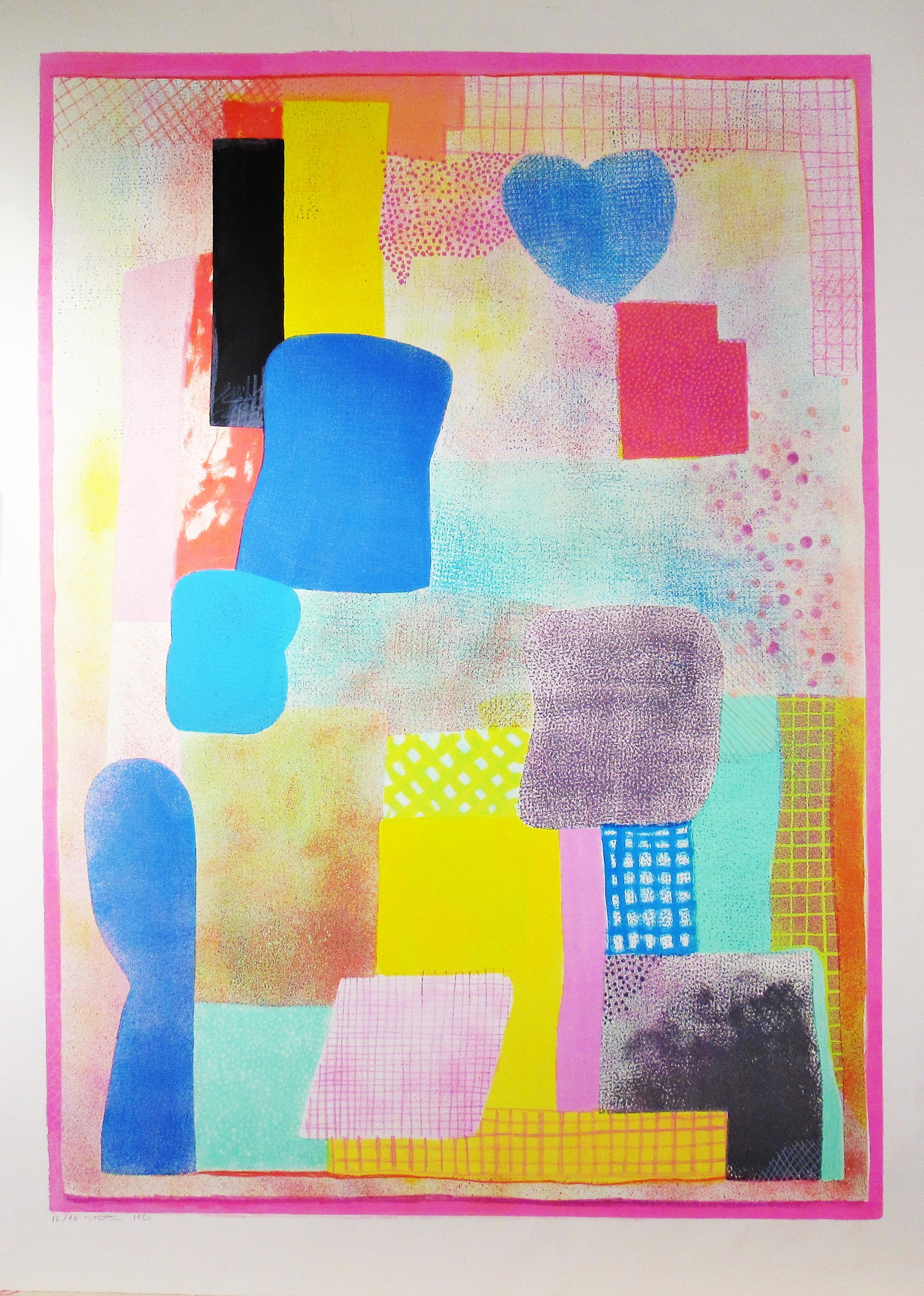 Senza titolo. Serigrafia originale molto grande - Print di Robert Natkin