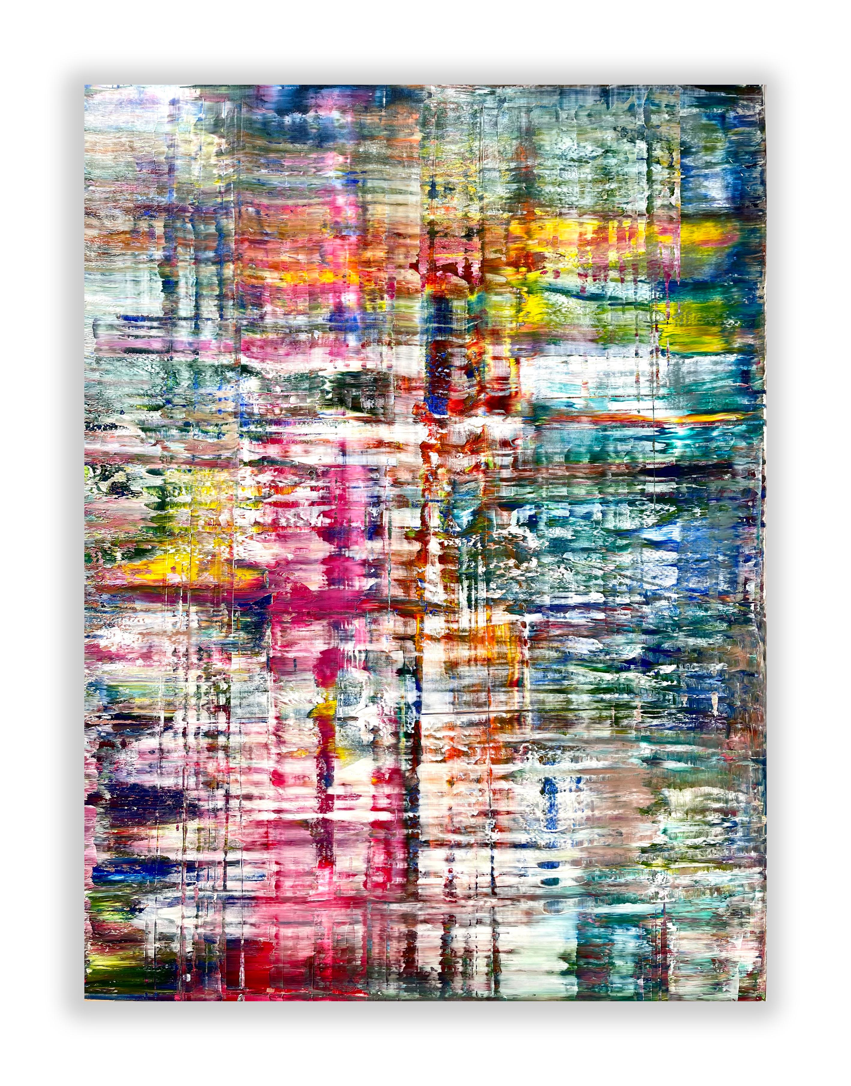 This artwork will be shipped rolled in a dent-resistant tube.

Robert Niesse is a contemporary German abstract artist, renowned for his ""Abstract Informal"" paintings that masterfully explore the intersection of colour, light, and space. With a