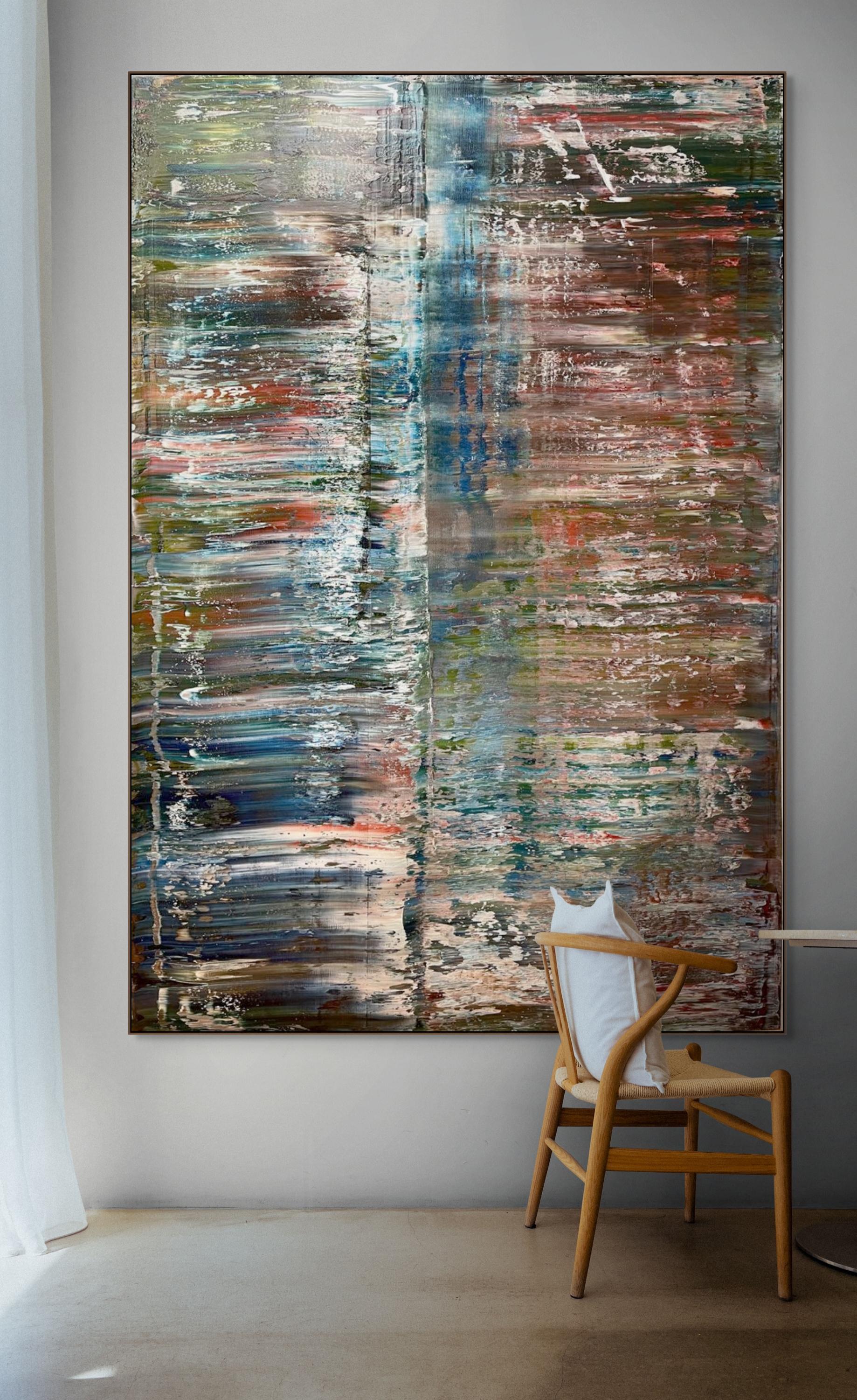 Abstract informal 2023-2104-3 (Abstract painting) - Gray Abstract Painting by Robert Niesse