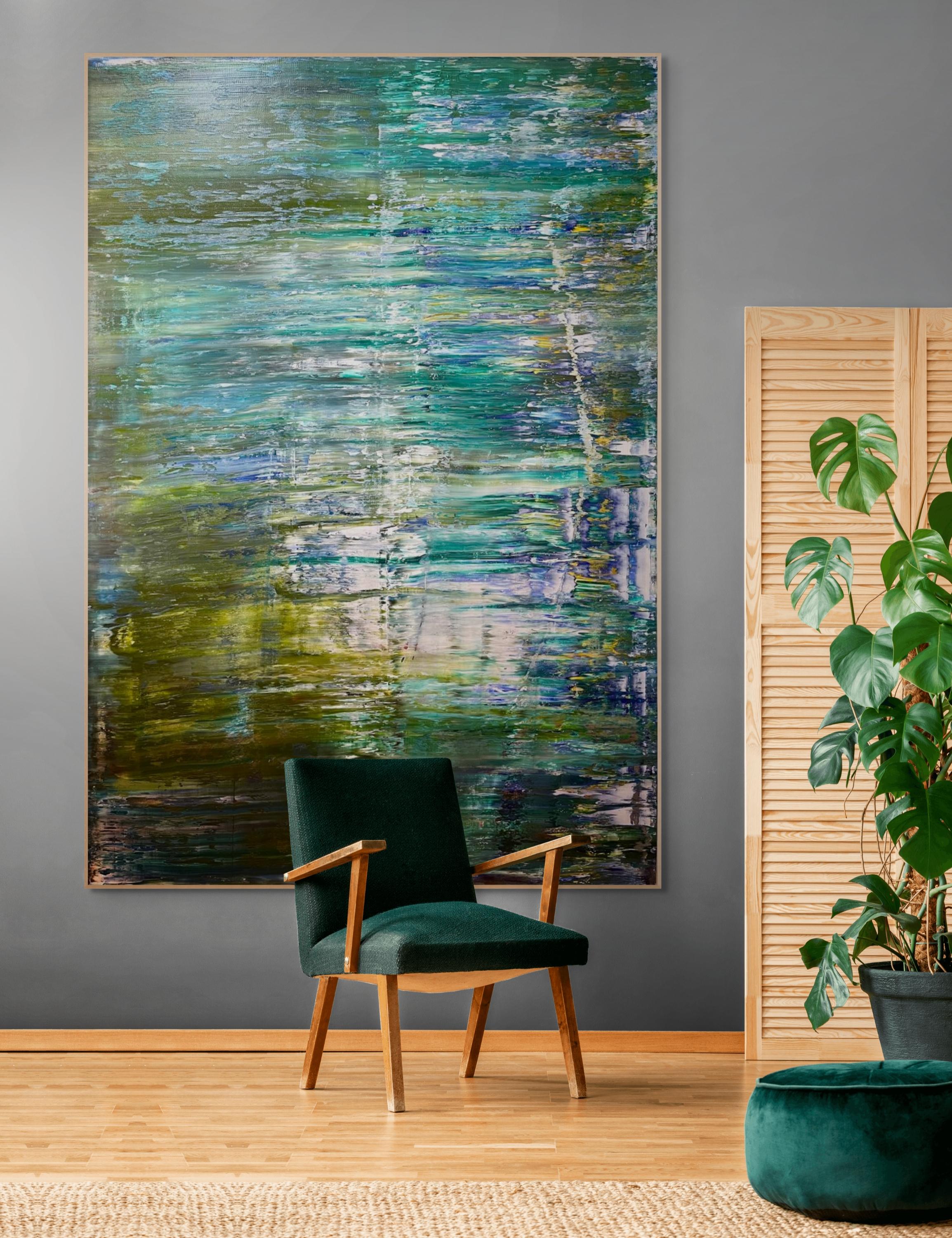 Abstract informal 2023-2104-4 (Abstract painting) - Gray Abstract Painting by Robert Niesse