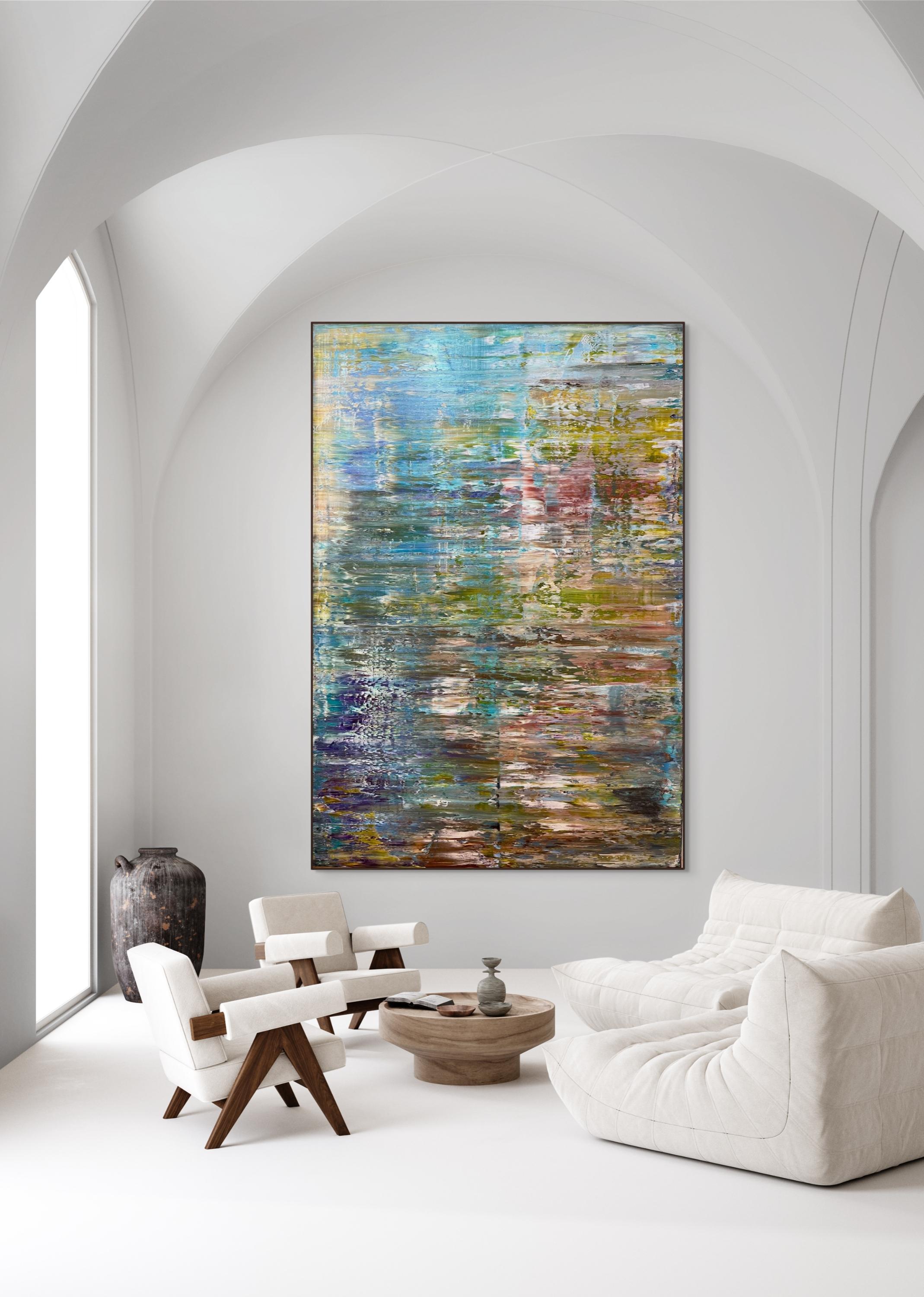 Abstract informal 2023-2104-5 (Abstract painting) - Gray Abstract Painting by Robert Niesse