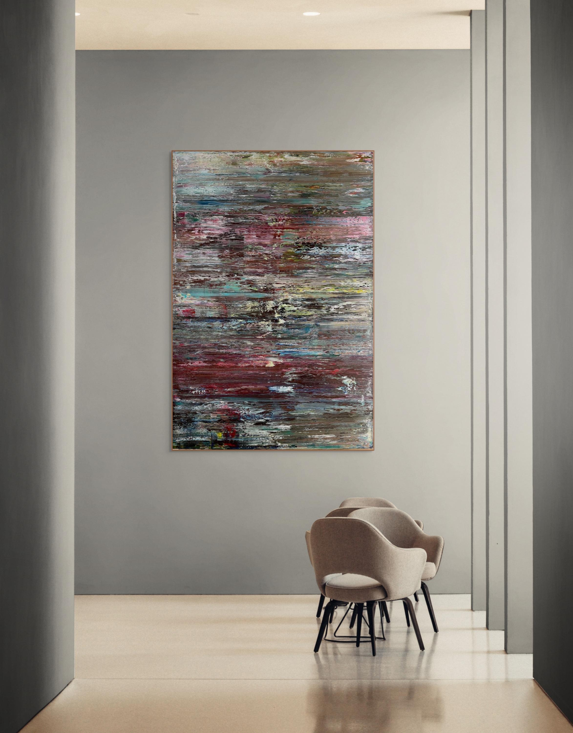 Abstract informal 2023-2104-9 (Abstract painting) - Black Abstract Painting by Robert Niesse