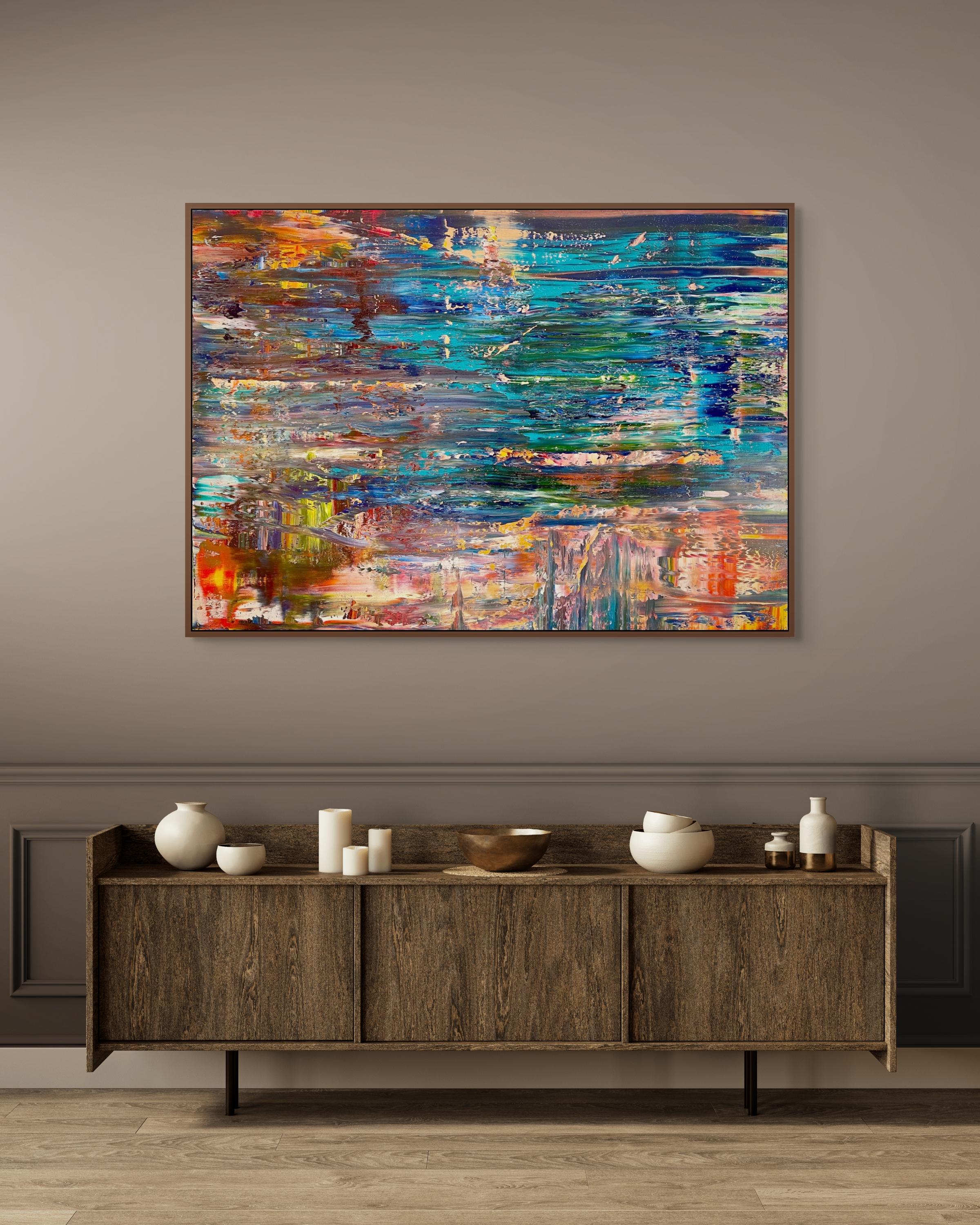 Abstract informal 2024-2111-1 (Abstract painting) - Black Abstract Painting by Robert Niesse