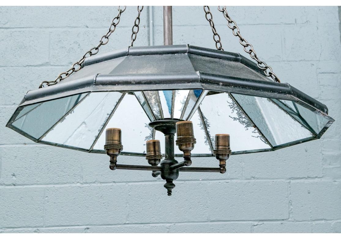 Robert Ogden Faceted Mirror Chandelier in vendita 5