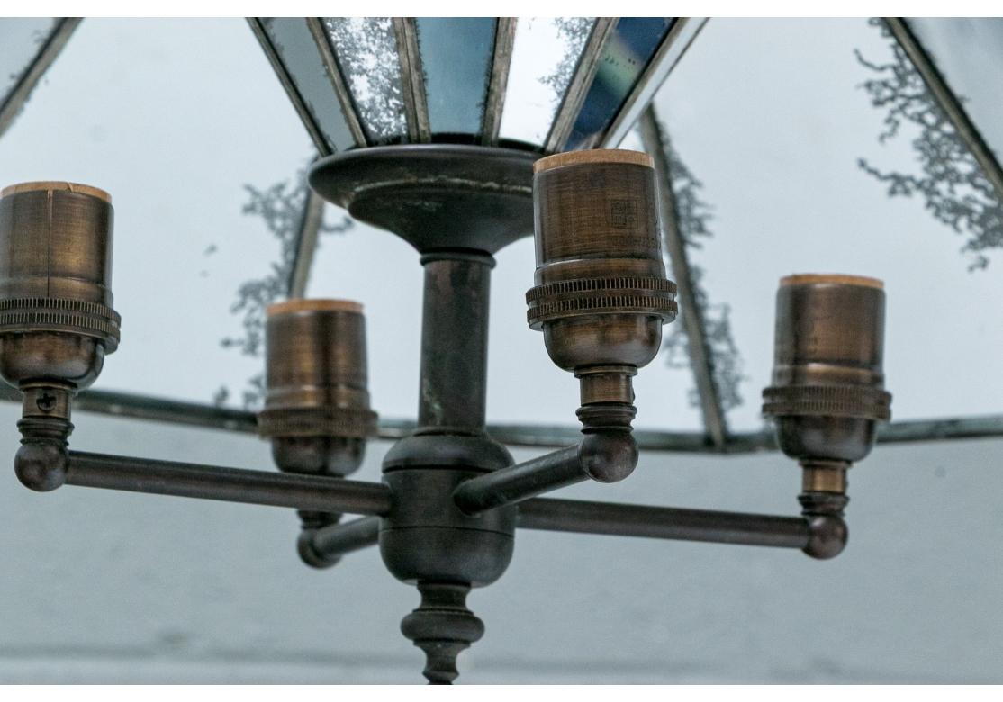 Industriale Robert Ogden Faceted Mirror Chandelier in vendita