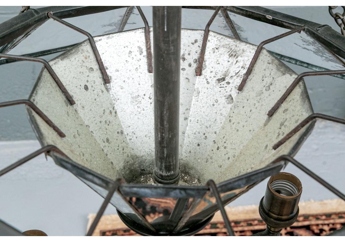 Robert Ogden Faceted Mirror Chandelier In condizioni discrete in vendita a Bridgeport, CT