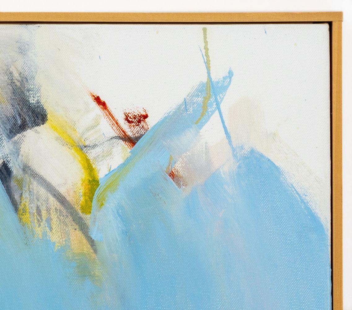 Composition abstraite Diptyque - Bleu Abstract Painting par Robert O'Meara