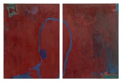 Díptico de composición abstracta