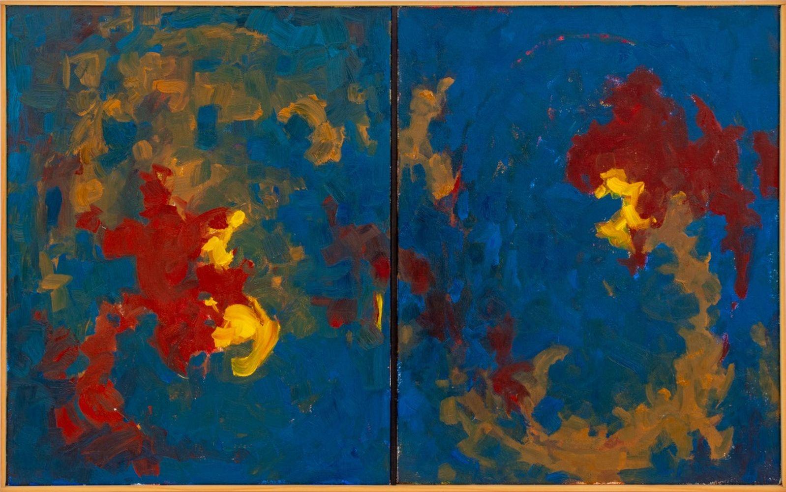 Abstrakte Komposition Diptychon