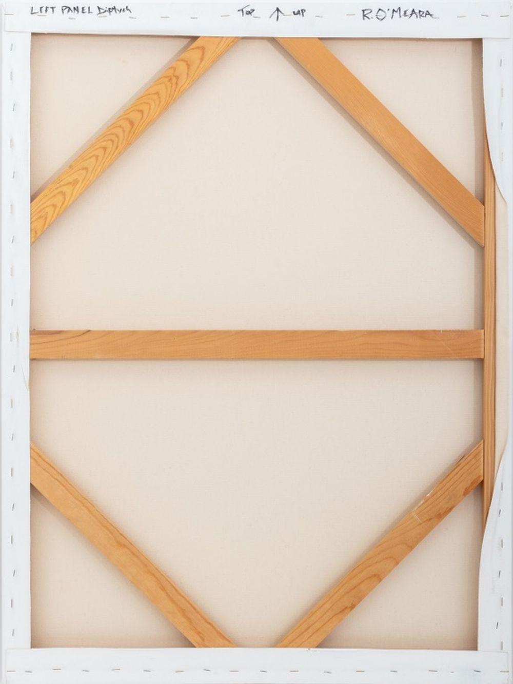 Robert O'Meara (Amerikaner, 1957-2024), Abstrakte Komposition Diptychon, verschiedene Schattierungen der Primärfarben, Öl auf Leinwand, verso signiert, ungerahmt. Insgesamt: 40,25