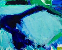 Composizione astratta in blu e verde