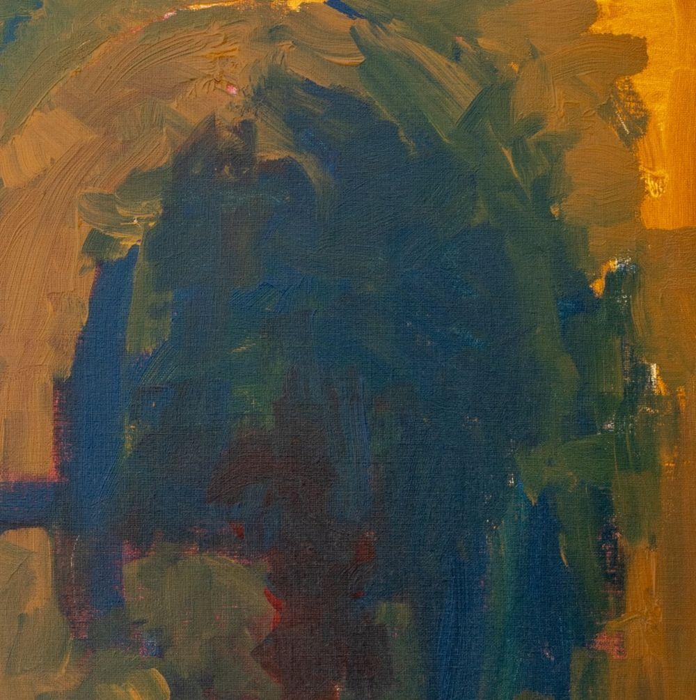 Abstract Composition in Blue and Yellow - Contemporary Painting by Robert O'Meara