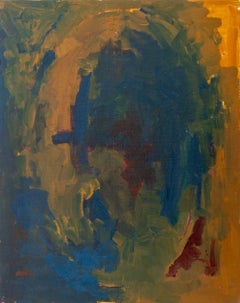 Abstract Composition in Blue and Yellow