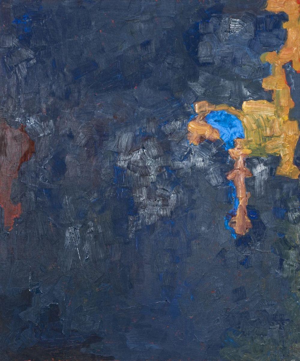 Composition abstraite en bleu - Painting de Robert O'Meara