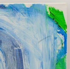 Abstract Composition in Blue, Contemporary Oil on Canvas