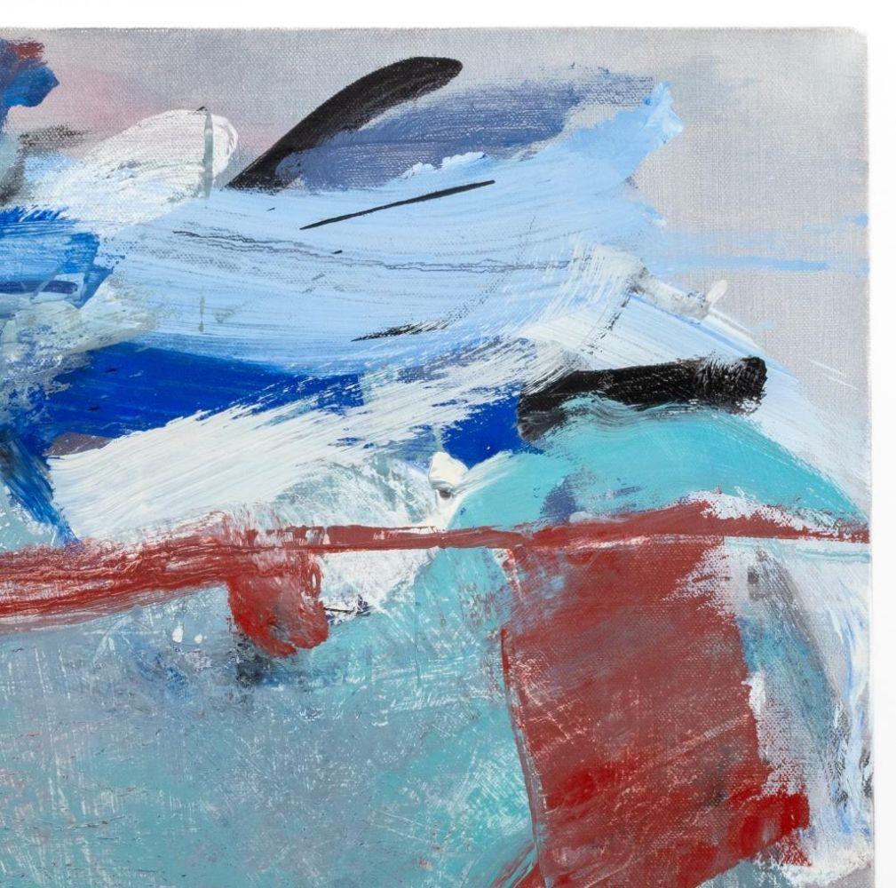 Composition abstraite en bleu - Expressionnisme abstrait Painting par Robert O'Meara