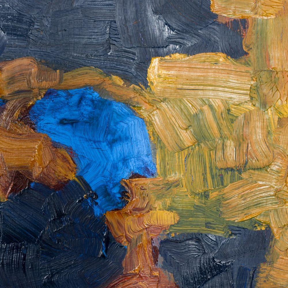 Composition abstraite en bleu - Contemporain Painting par Robert O'Meara