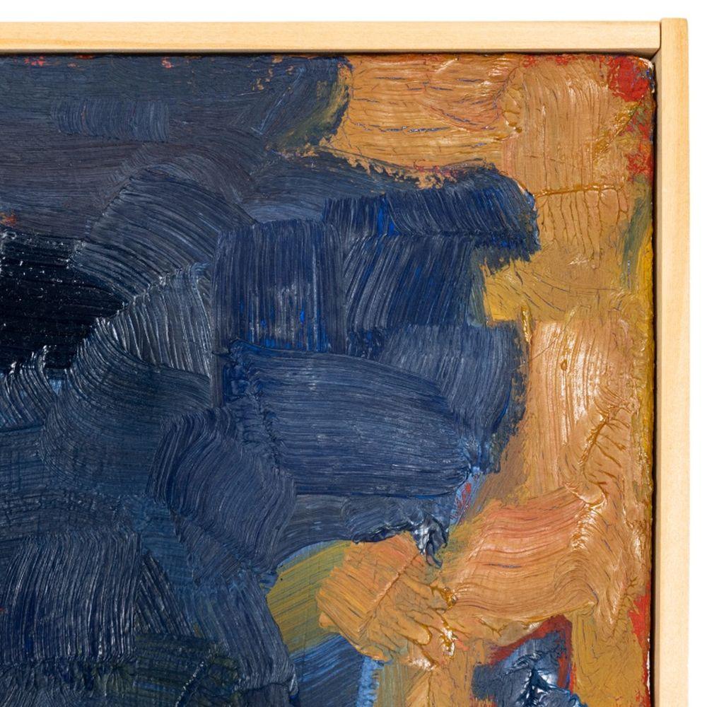 Composition abstraite en bleu - Bleu Abstract Painting par Robert O'Meara