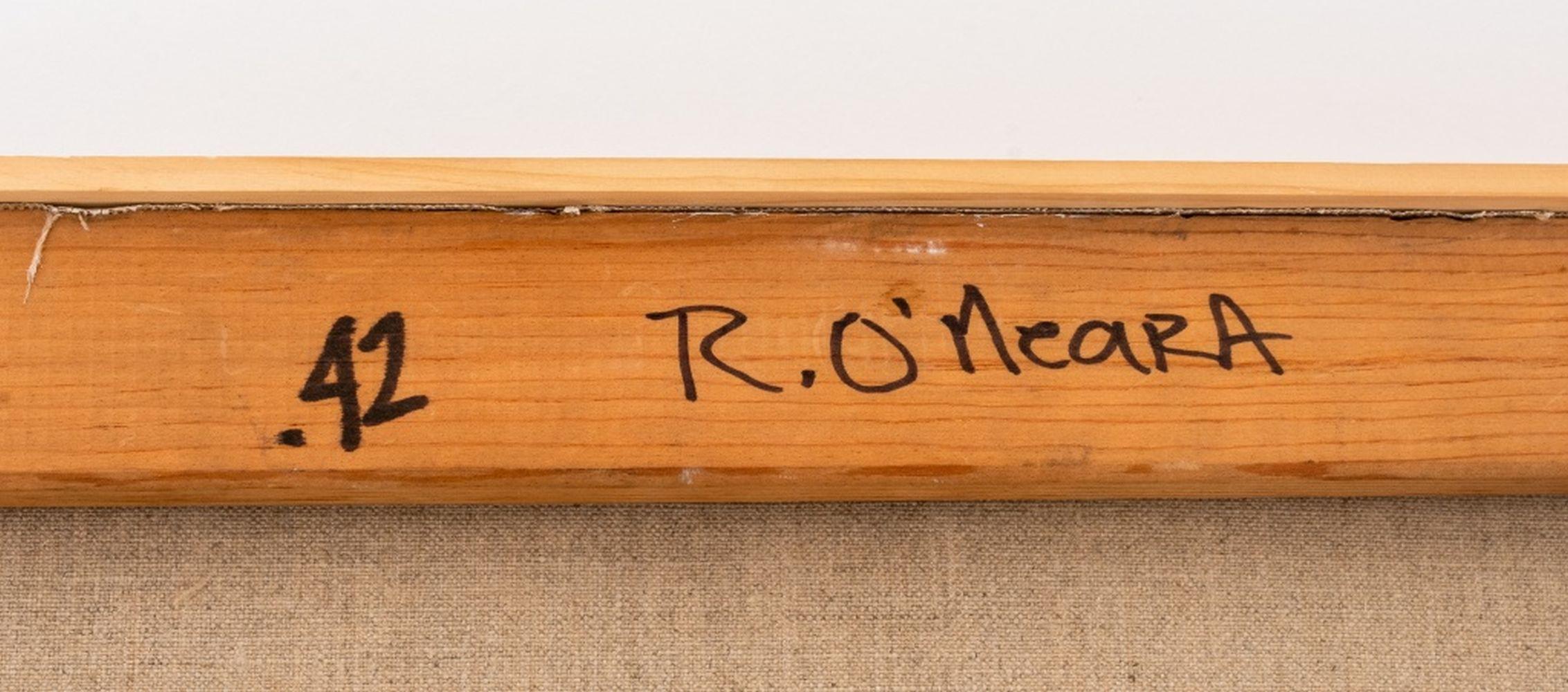 Robert O'Meara (Amerikaner, 1957-2024), Abstrakte Komposition in Blau, Öl auf Leinwand, signiert 