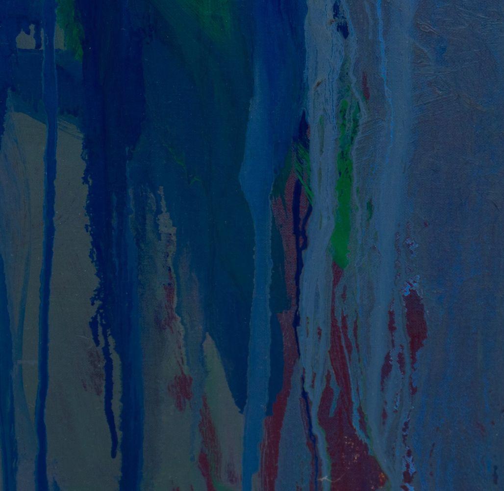 Composition abstraite en bleu - Bleu Abstract Painting par Robert O'Meara