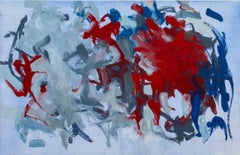 Composition abstraite en bleu