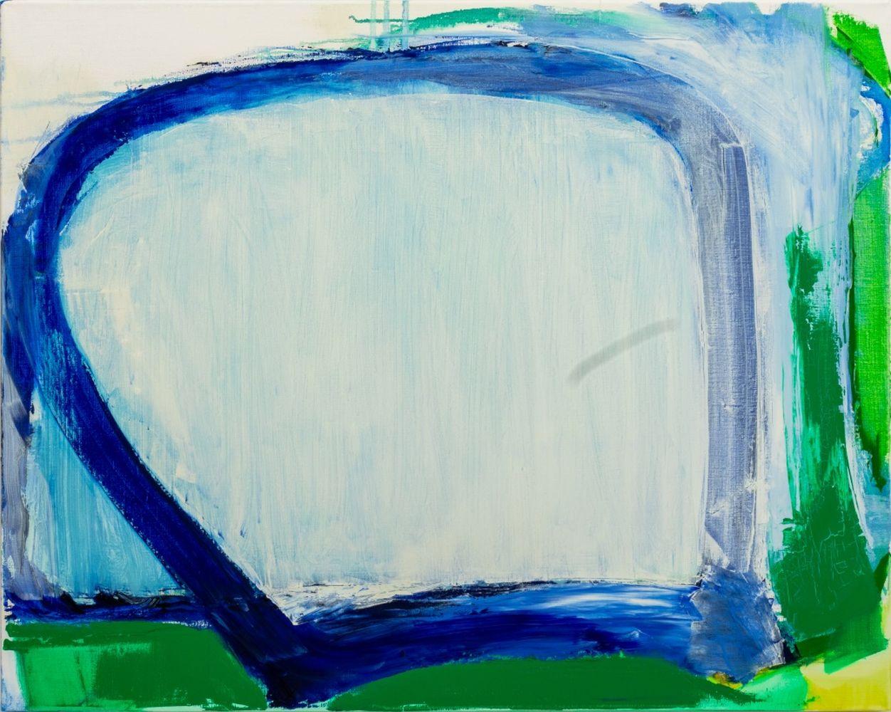Composition abstraite en bleu
