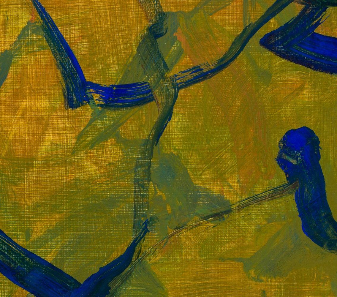 Composición abstracta en verde - Painting de Robert O'Meara