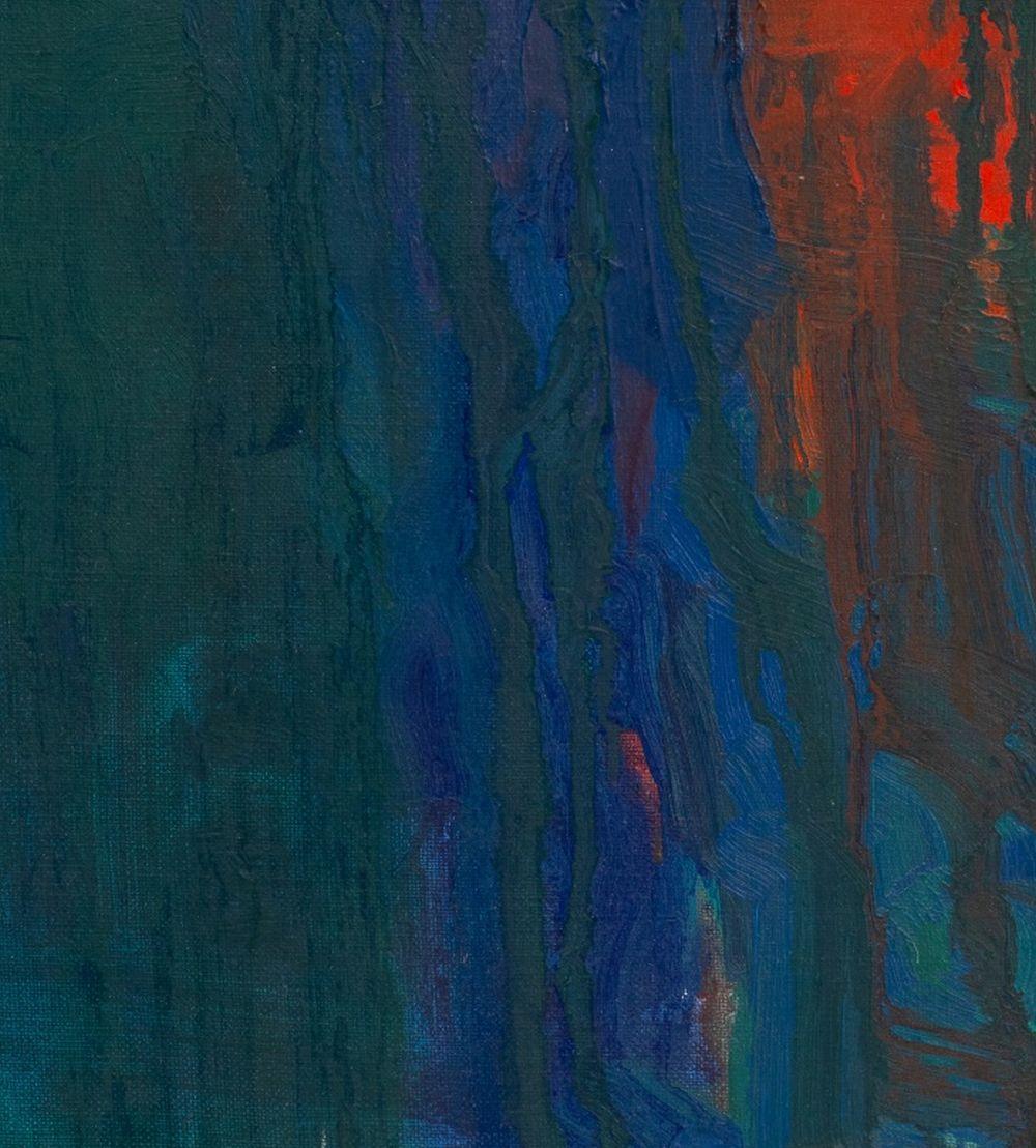 Composición abstracta en verde - Painting de Robert O'Meara
