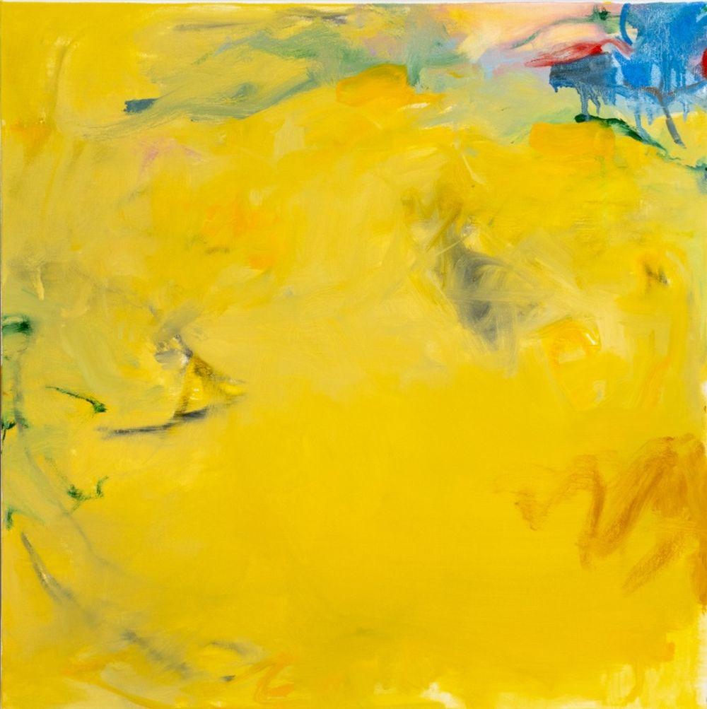 Abstract Composition in Yellow Triptych - Contemporary Painting by Robert O'Meara